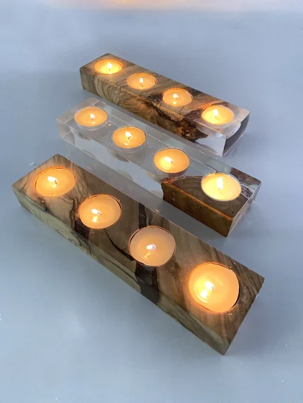 Şeffaf Epoksi Tealight Mumluk