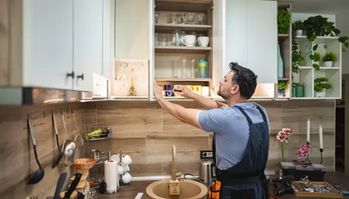 Mutfak ve banyo yenileme sürecinde yapılan iç mekan tadilat uygulaması